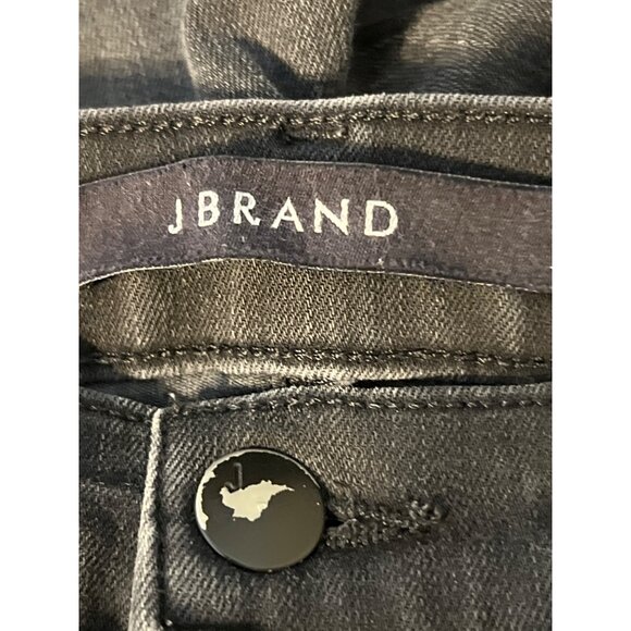 J Brand Maria Black Distressed Skinny Denim Jeans Knee Rips Destroyed Sz 24 READ - Picture 6 of 8